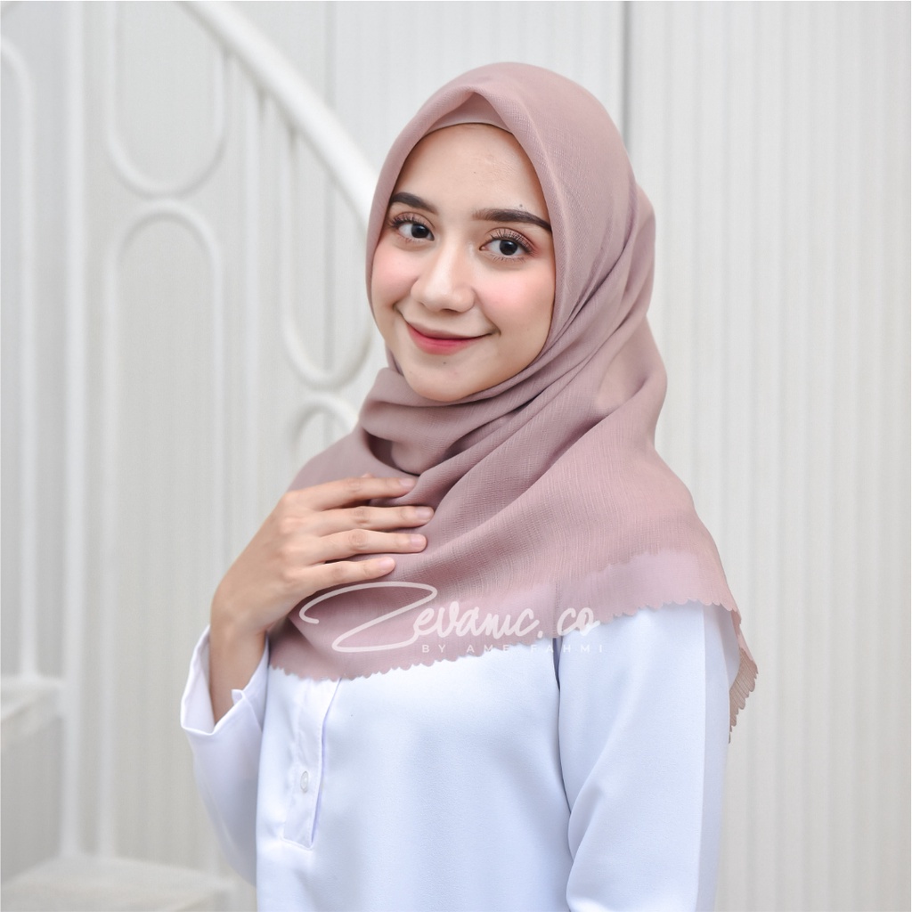 Hijab / Kerudung Corn Skin Finish Laser Cut Mudah Dibentuk Tidak Berbulu Best Material Corn skin Serat ( ORI ) By Zevanic.co-7