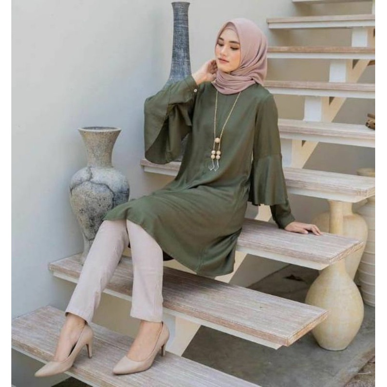 TUNIK TERBARU/LURI TUNIK BAHAN SHAKILA PREMIUM FIT TO L-XL