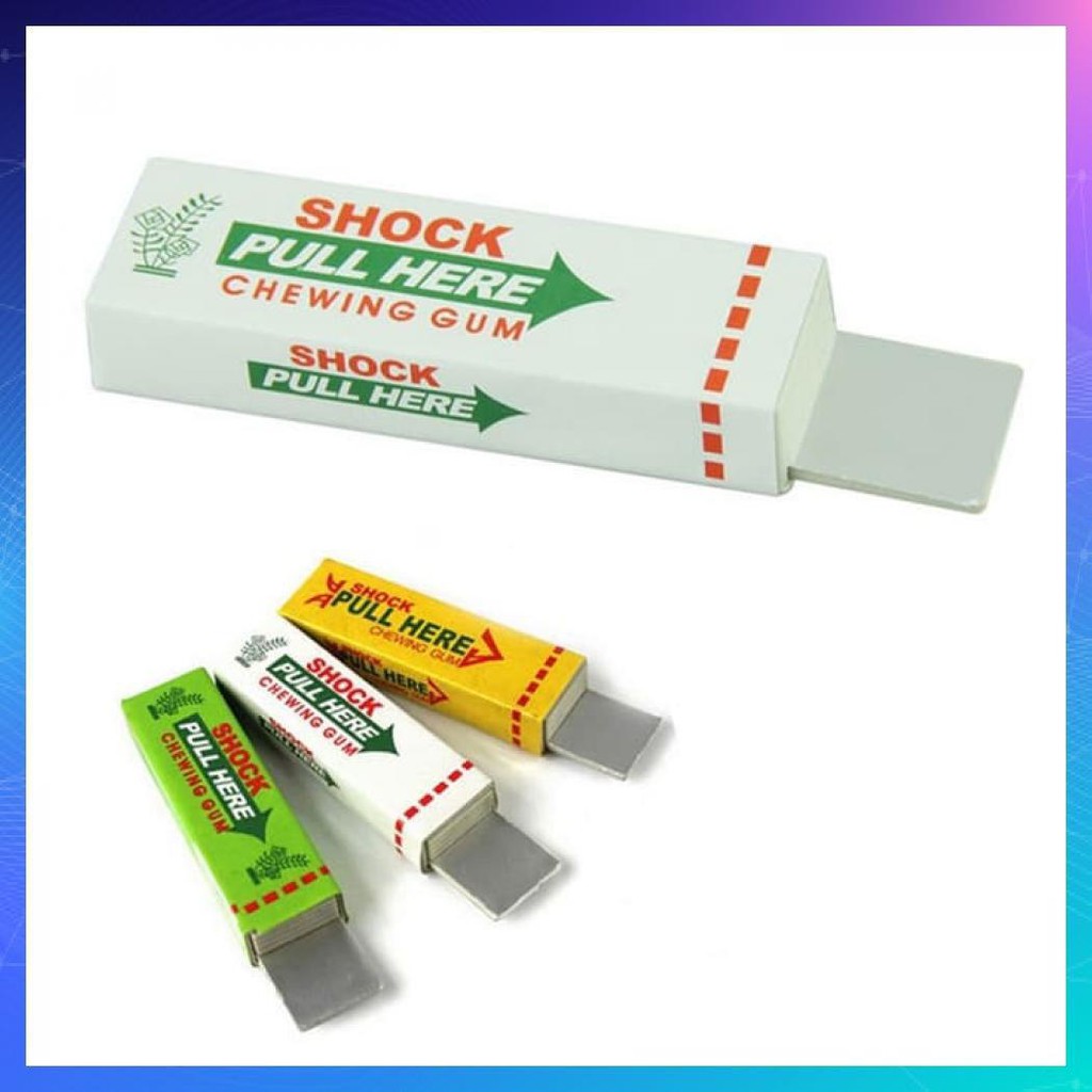 PERMEN KARET SETRUM NYETRUM KEJUT SENGAT LISTRIK MAINAN USIL