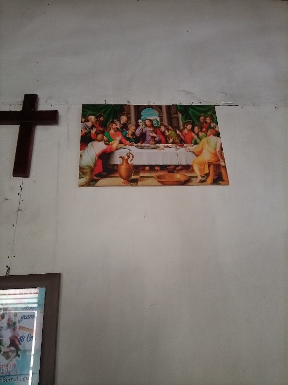 Poster Kayu Perjamuan Kudus Walldecor Nasrani Kristen Katolik Perjamuan Terakhir