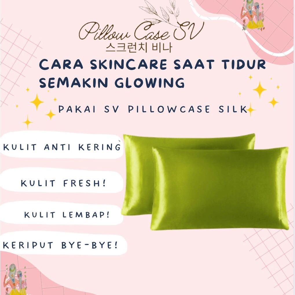 Sarung BANTAL SILK SV KOREAN SARUNG BANTAL SATIN PILLOW CASE SILK PILLOWCASE SATIN MEWAH SARUNG BANTAL SATIN SILK SARUNG BANTAL SILK SATIN