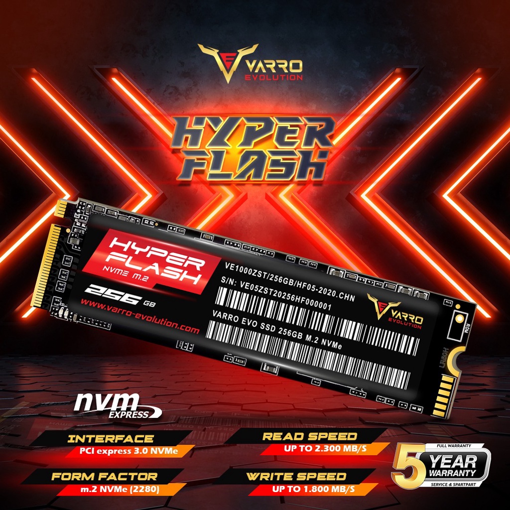 SSD VARRO EVOLUTION NVME HYPER FLASH 256GB