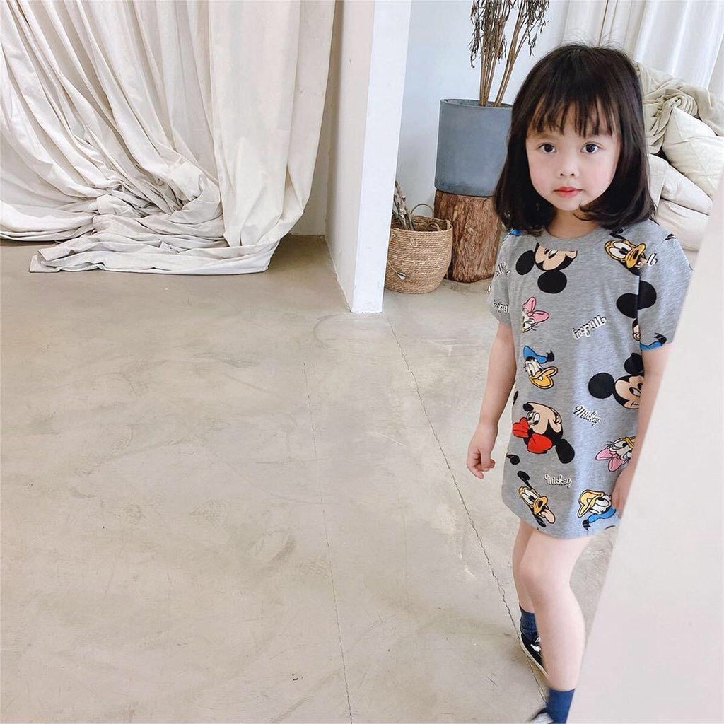 [PRINCESS KESLI] 1-9tahun Baju anak Perempuan Motik Minne Lucu Kaos Dress/dress pesta/gaun anak import