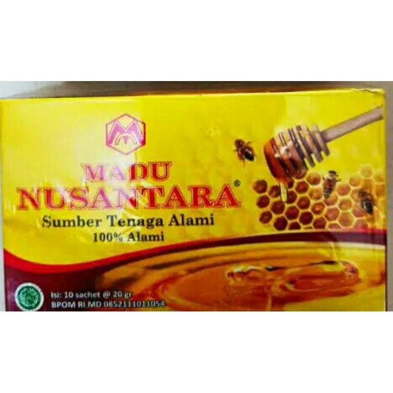 

Madu Nusantara 1 box isi 10 x 20 gram