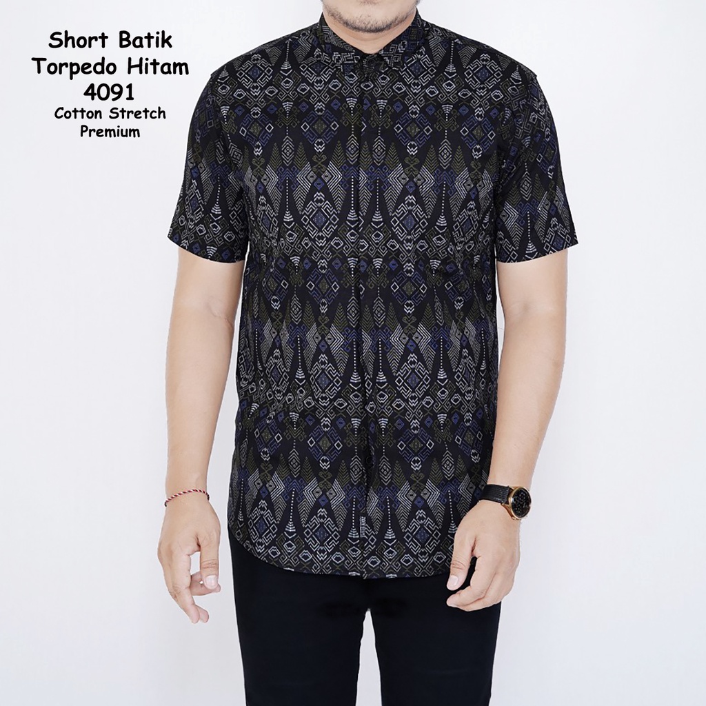 Kemeja Batik Songket Lengan Pendek Pria Size Jumbo Big Size Keren Formal dan Casual Dewasa