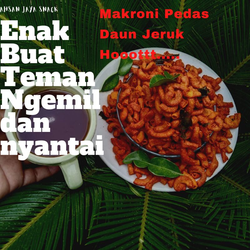

Makaroni Special Pedas Daun Jeruk250gram/ Camilan Pedas Daun Jeruk Special 250gram