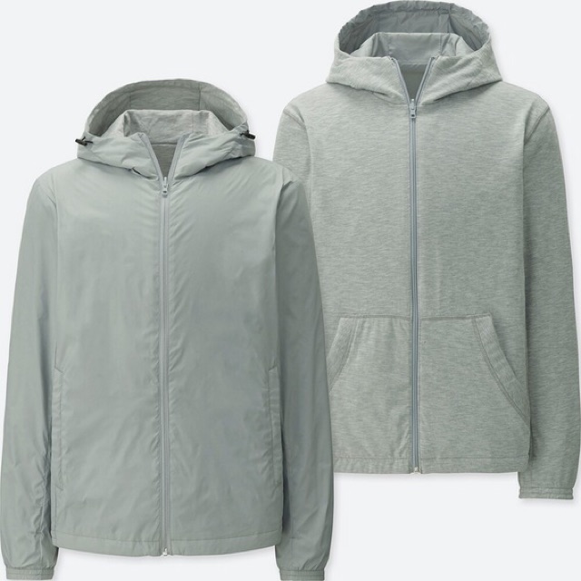 uniqlo jaket parka reversible