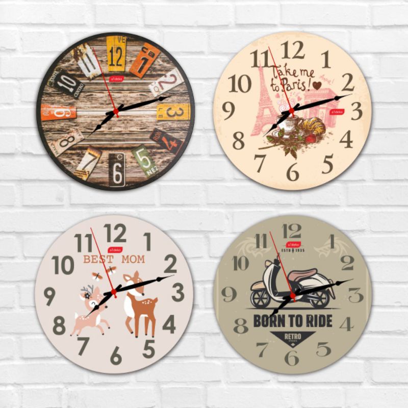 jam dinding - shabby chic/wall clock dengan desain unik Jam Termurah Se Indonesia - JamMur