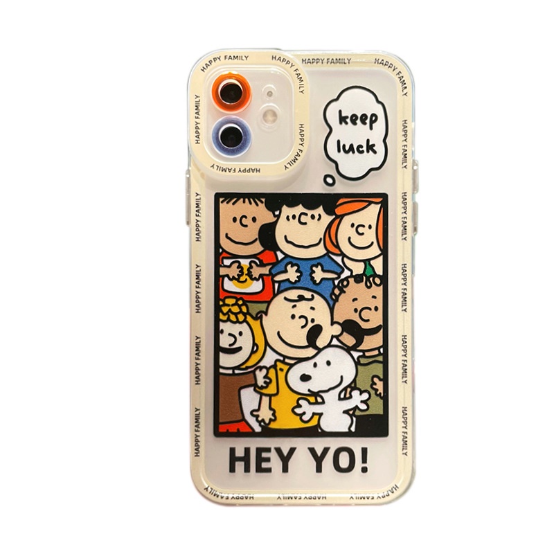 Case Pelindung Transparan Motif Kartun Snoopy Untuk Iphone 7 8 SE2020 7 + 8 PLUS 11 12 13 PRO MAX