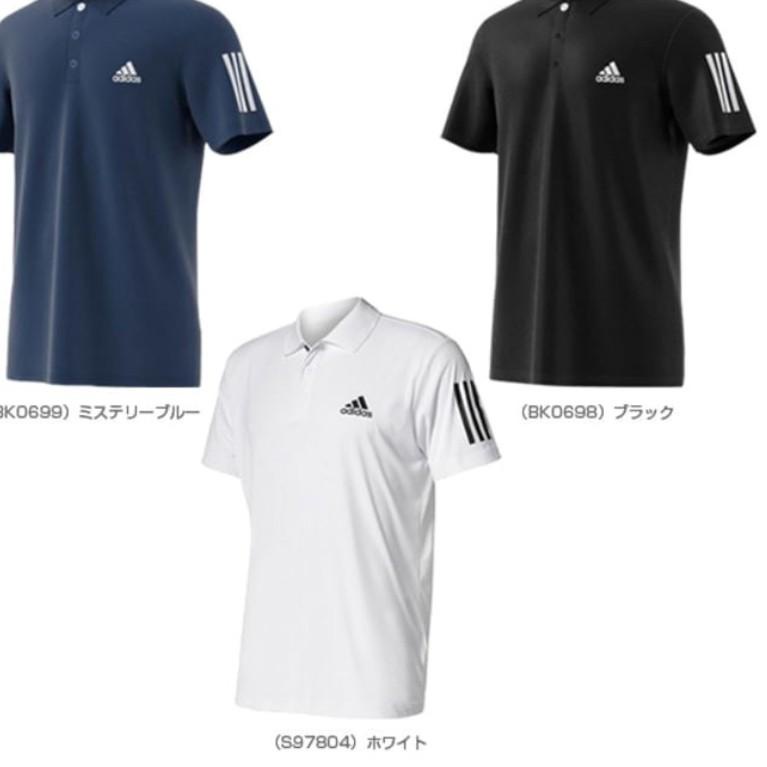 DRJKK Kaos Baju Kerah Polo Shirt Polos Adidas Stripe Sport Casual Obral Murah custom 95 Ready