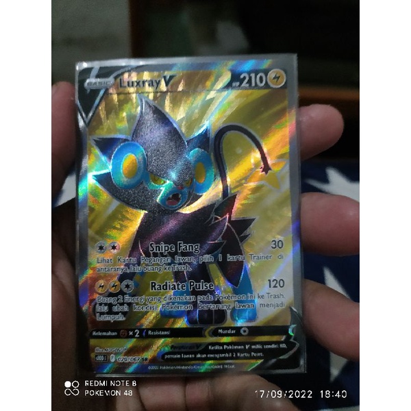 Kartu pokemon bahasa Indonesia Luxray V SR