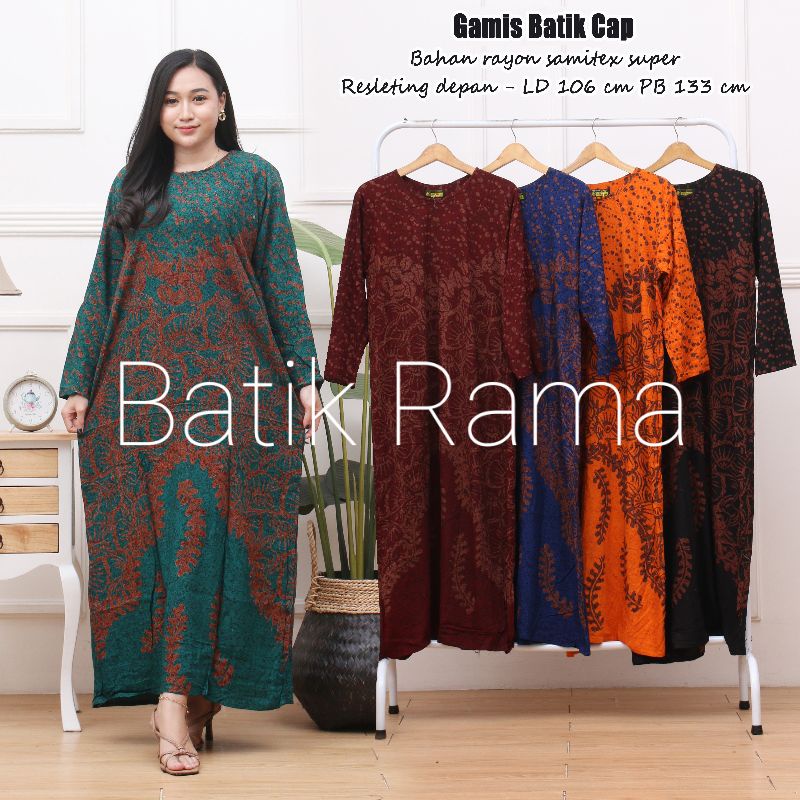 BATIK RAMA | PRODUSEN BATIK PEKALONGAN | GAMIS BATIK CAP | GAMIS BATIK BUSUI | BAHAN SAMITEX SUPER