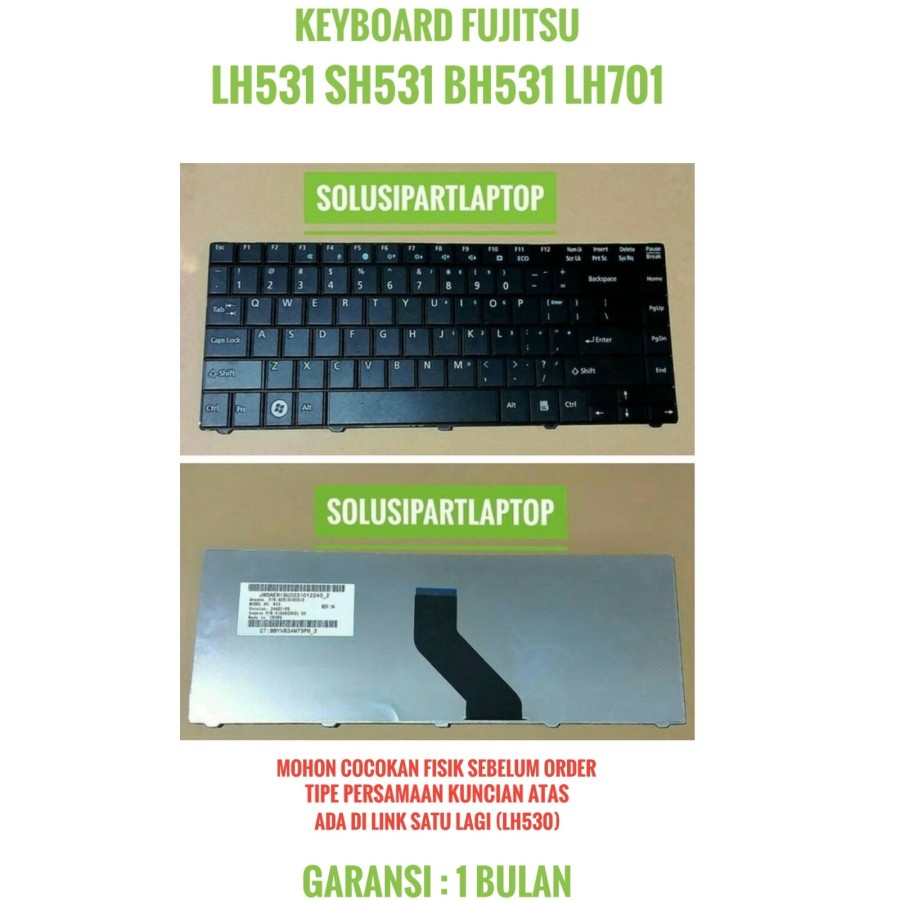 Keyboard Laptop FUJITSU LIFEBOOK LH531 LH 531