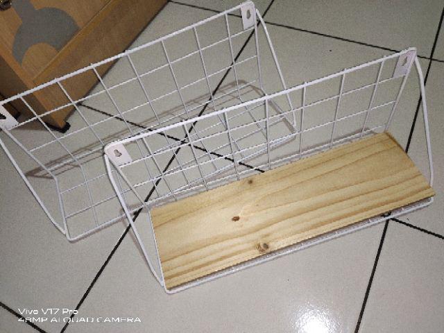 (omahdekor Original) Radit Rak Dinding Tempel Tempat Bunga Buku Hiasan Storage Rack I Radi Hijang