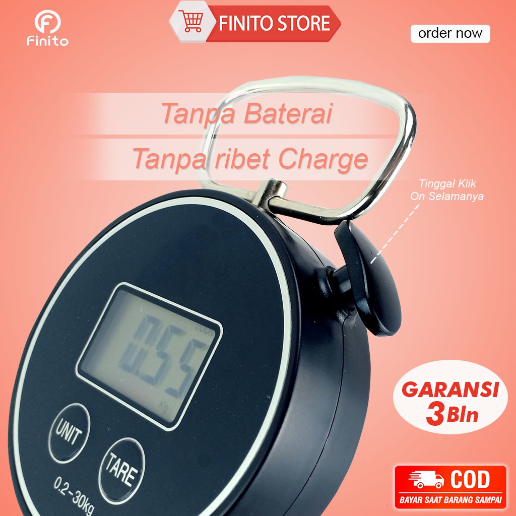 Timbangan Gantung  Digital  Tanpa Baterai Up 30kg/ Garansi 1 Tahun