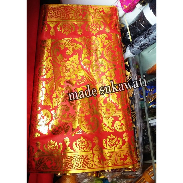 Kain Prada Emas Bali Motif Bunga Harga Per Meter Shopee Indonesia