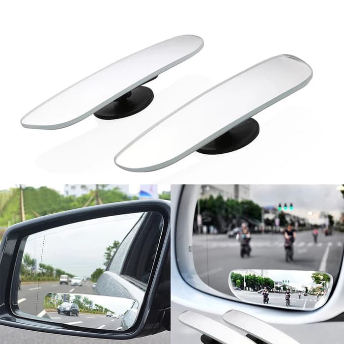 2 Pcs Blind Spot Mirror Car Kaca Cermin Tambahan Spion Mobil Putar Ori Dilengkapi Doubletape