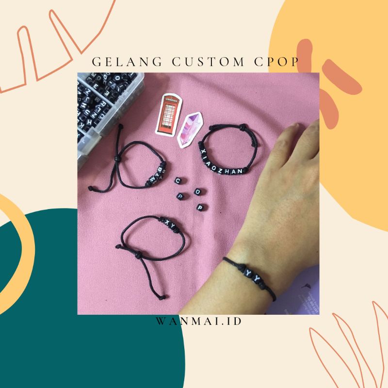 Gelang Nama Custom | Gelang Tali Huruf | Gelang Tali Couple
