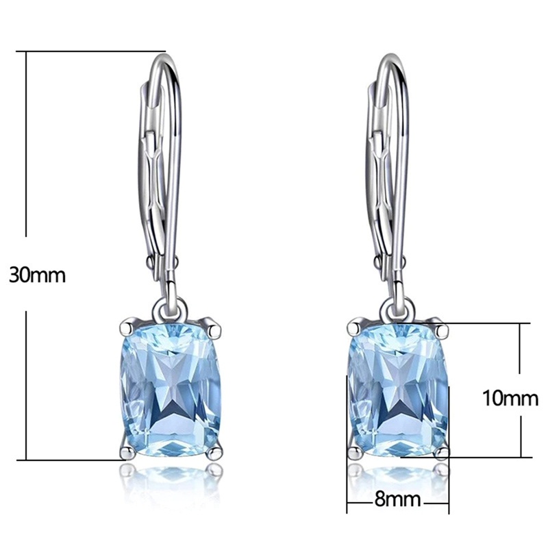 Fancyqube Perhiasan Anting Drop Warna Biru Langit Gaya Minimalis Elegan Untuk Pengantin Pernikahan