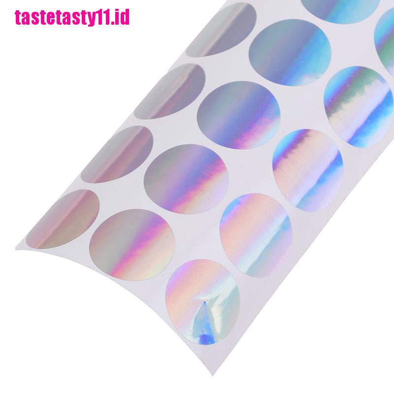 100 Pcs Stiker Segel Hologram Bentuk Bulat Ukuran 1 Inch Untuk Keamanan