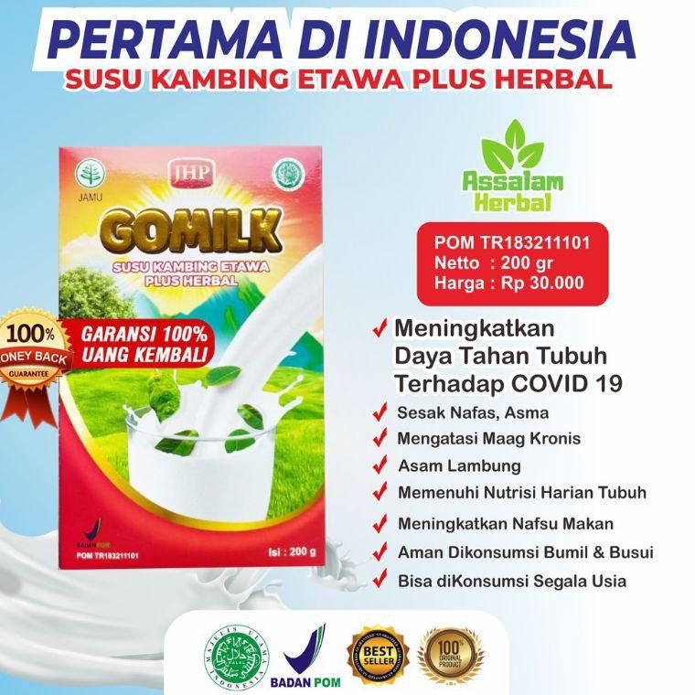 

TERMURAH Susu Kambing Etawa Gomilk | Rasa Original, Coklat, Strawberry | Susu Herbal Solusi Lambung