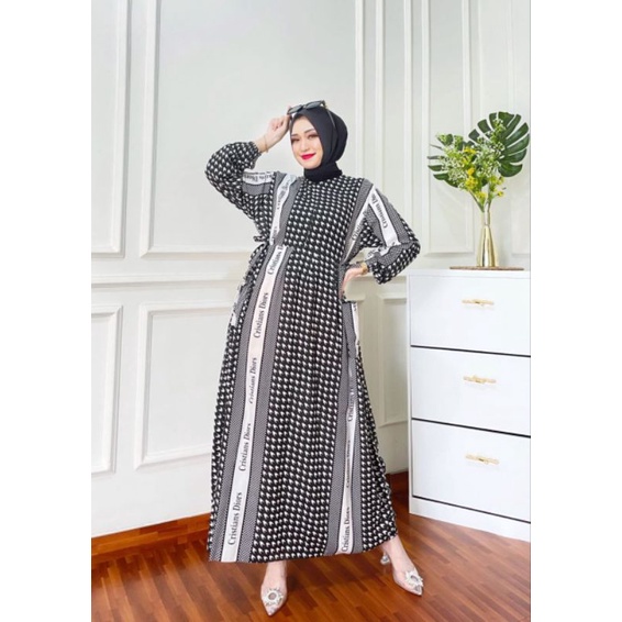 Gamis milea rayon viscose armor ori | gamis motif branded