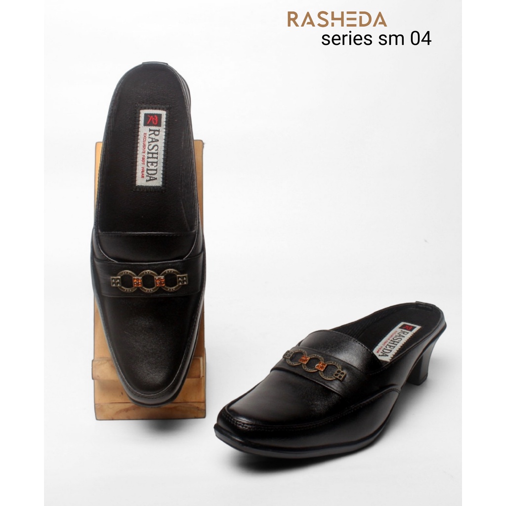 Sepatu Sandal Wanita Rasheda Kulit Asli RSM Selop Tutong Bustong Daltong