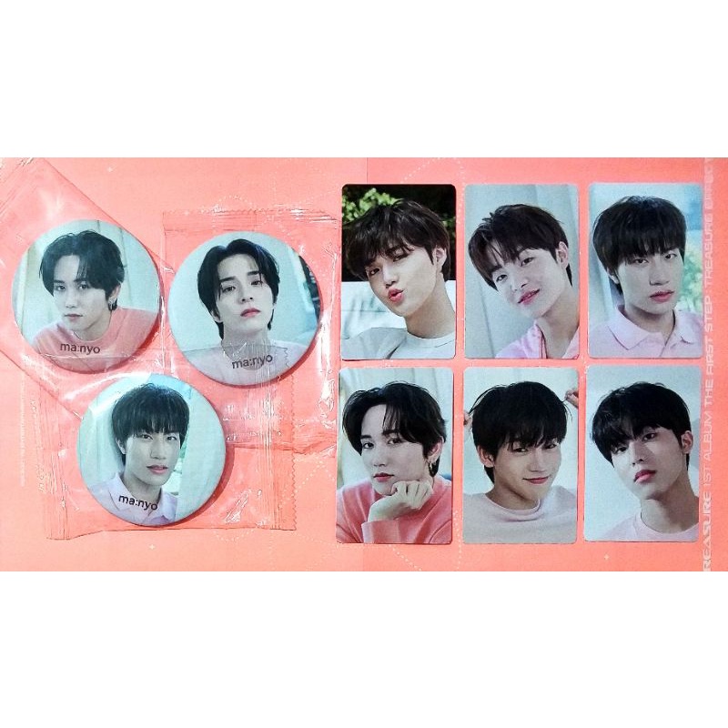 [READY STOCK] TREASURE MANYO MA:NYO FACTORY PHOTOCARD PC MIRROR BUTTON EVENT 11 LOVELY DAYS  HYUNSUK