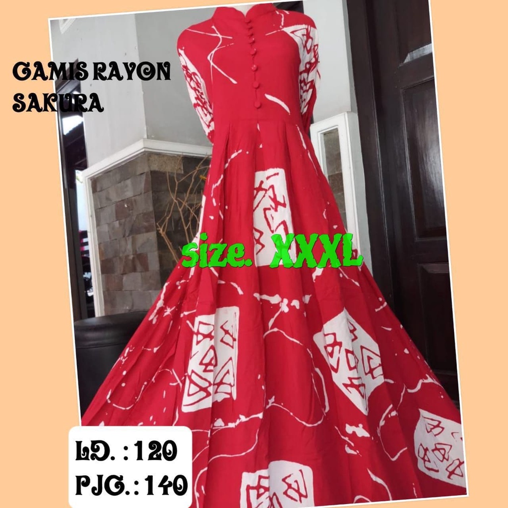 "READY" GAMIS RAYON CANDI MEKAR JUMBO | RCM SIZE " XXXL " | GAMIS RAYON MUTIARA | GAMIS TWILL ORI
