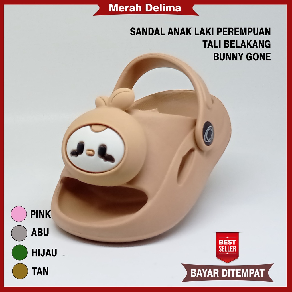 MD 79 - Sandal Anak Baim Tali Belakang Irsoe Bunny Gone / Sandal Anak Tali Belakang Model Baru