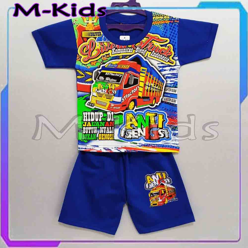 MKids88 - Baju Setelan KAOS Anak Gambar Truck Oleng / Truk Oleng