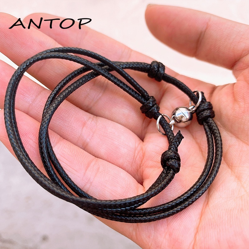 2 Pcs/set Polos Magnetik Pasangan Gelang Retro Magnet Gelang Persahabatan ANTOP