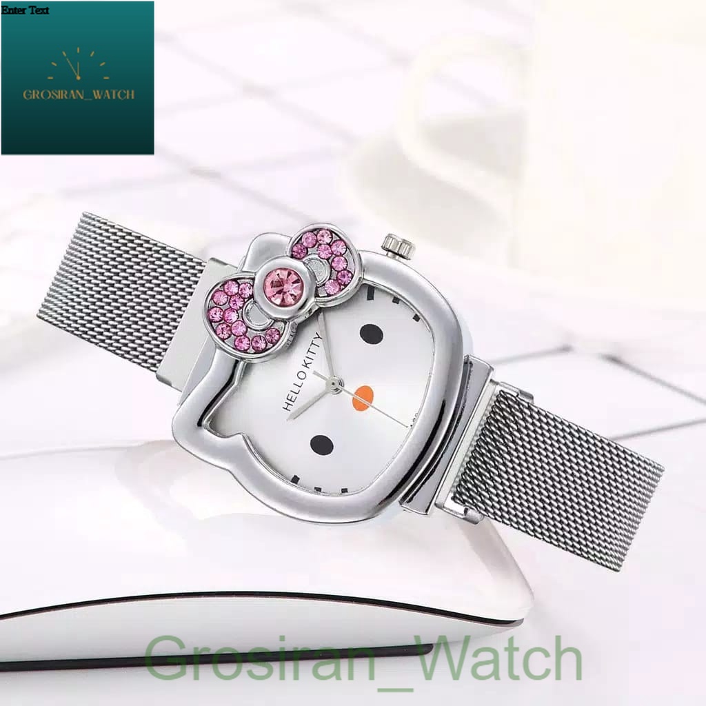 Jam Tangan Fashion Anak-Anak Karakter Hello Kitty Strap Magnet HK-165 [G_W]