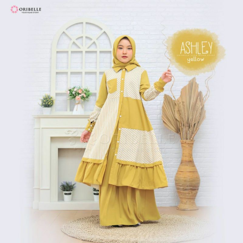 GAMIS ORIBELLE ASHLEY SET || YELLOW || NAVY || PURPLE || MINT || PINK