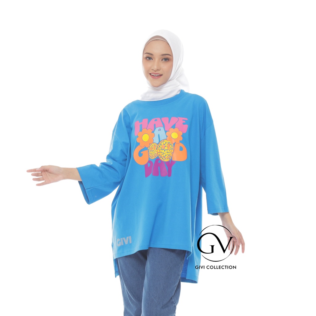 Tunik kaos oversize wanita by givi | atasan kaos wanita terbaru