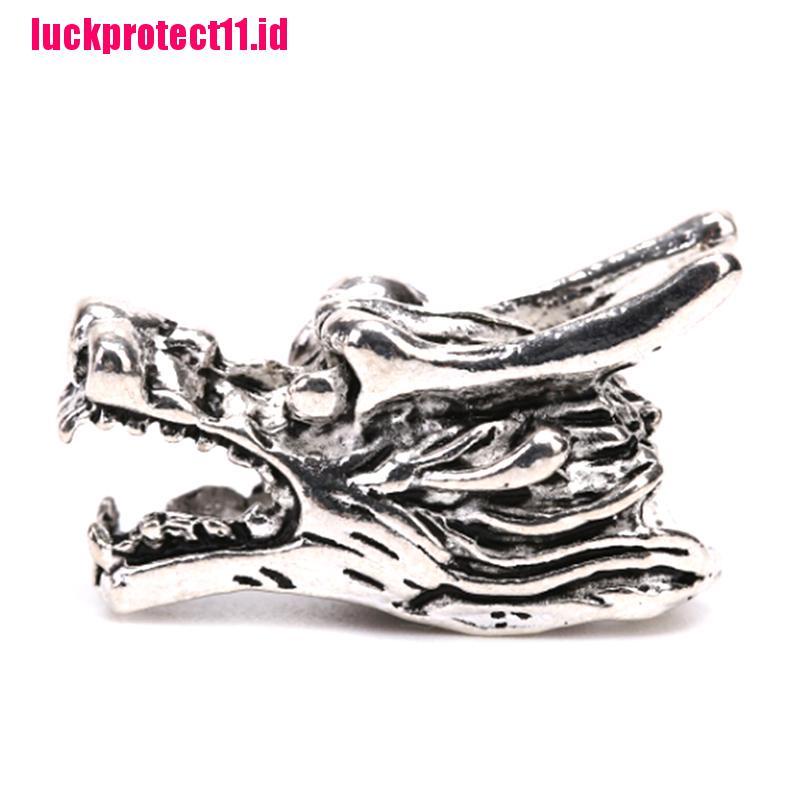 (LUCK) 5pcs / set Cincin Rambut Kepang Gimbal Model Kepala Naga