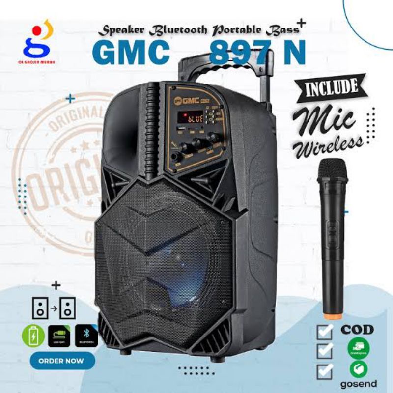SPEAKER BLUETOOTH 897N SALON BLUETOOTH GMC 897N FREE MIC