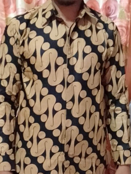 Batik Pria Lengan Panjang Batik Berkah Hrb026 Motif Keratonan Kode 002 Size M L Xl  Reguler.