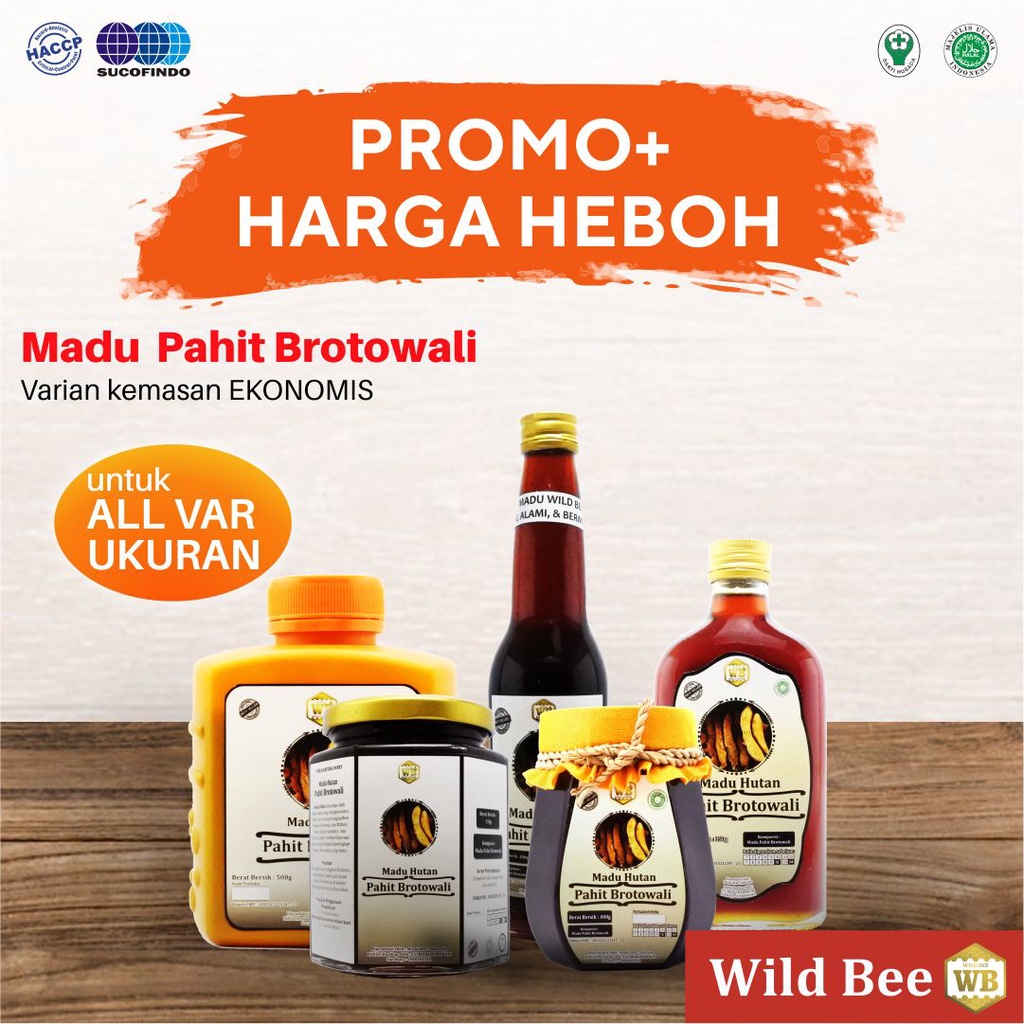 

Madu Pahit Brotowali - Lebah Apis Dorsata - Garansi Murni & Asli 100% - Wild Bee - Kemasan Sedang