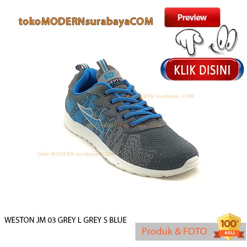 WESTON JM 03 GREY LIGHT GREY SKY BLUE sepatu wanita sepatu casual sneakers