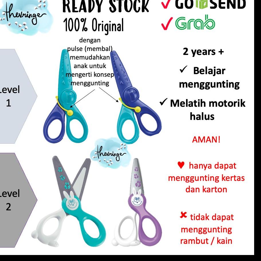 

[PROMO 8J859] Maped Safety Scissors Belajar Gunting Anak 2 Tahun Kidi Cut Kidi Pulse Vivo 3D Menggunting Laris