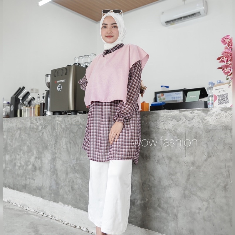 TUNIK VEST KALINA SET LUAR DALAM SET