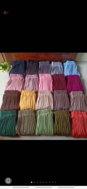 Rok Plisket Hyget super mayung polos + tali