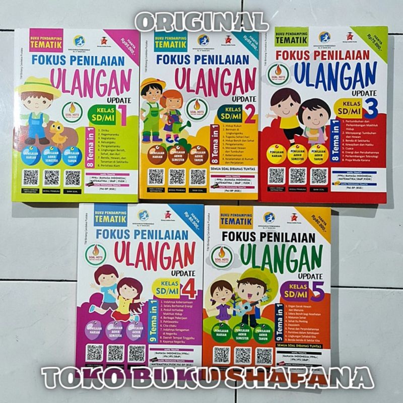 BUKU SOAL- Buku Pendamping Tematik Fokus Penilaian Ulangan Update Kelas 1 2 3 4 5 Original