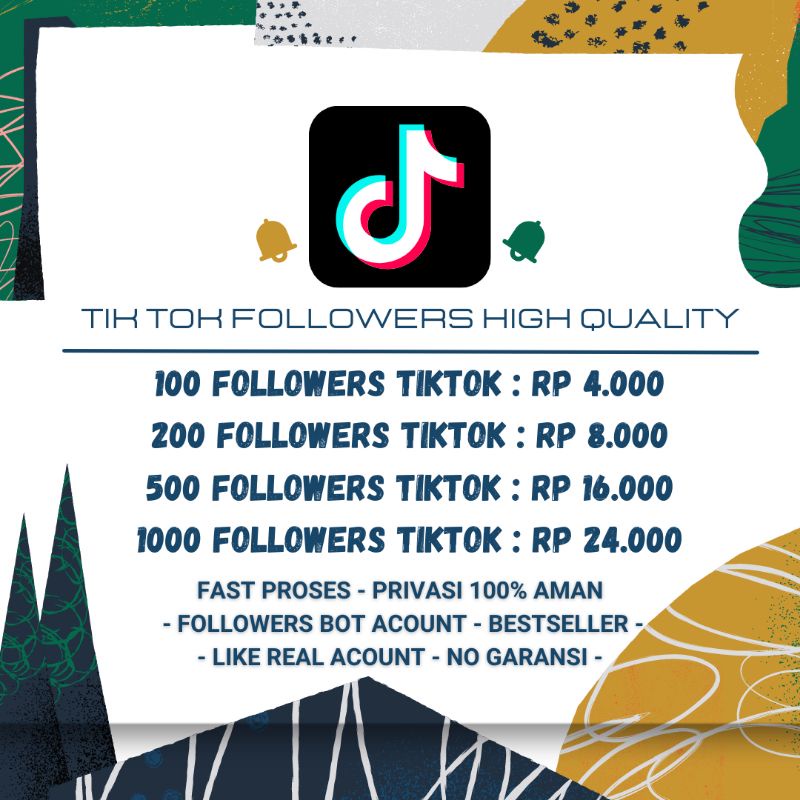 Termurah Followers TikTok High Quality(Pengikut TikTok)