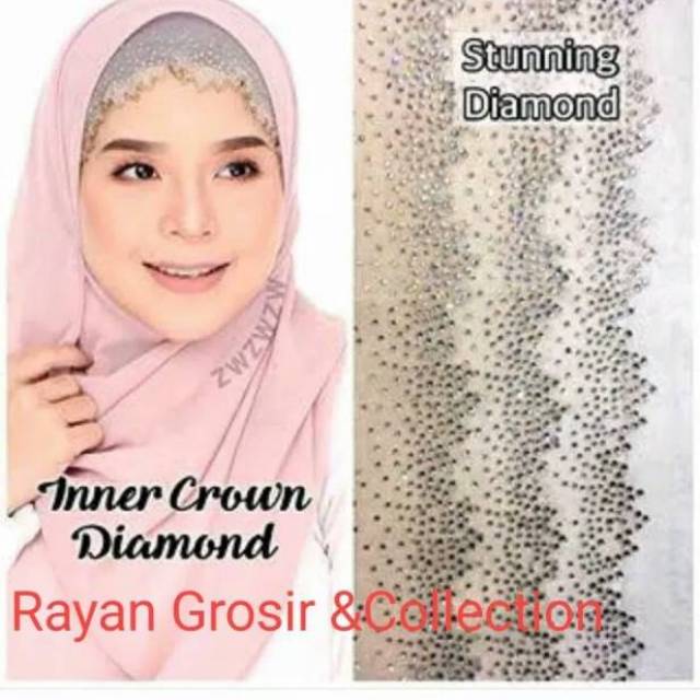 Inner hijab pesta tile tabur