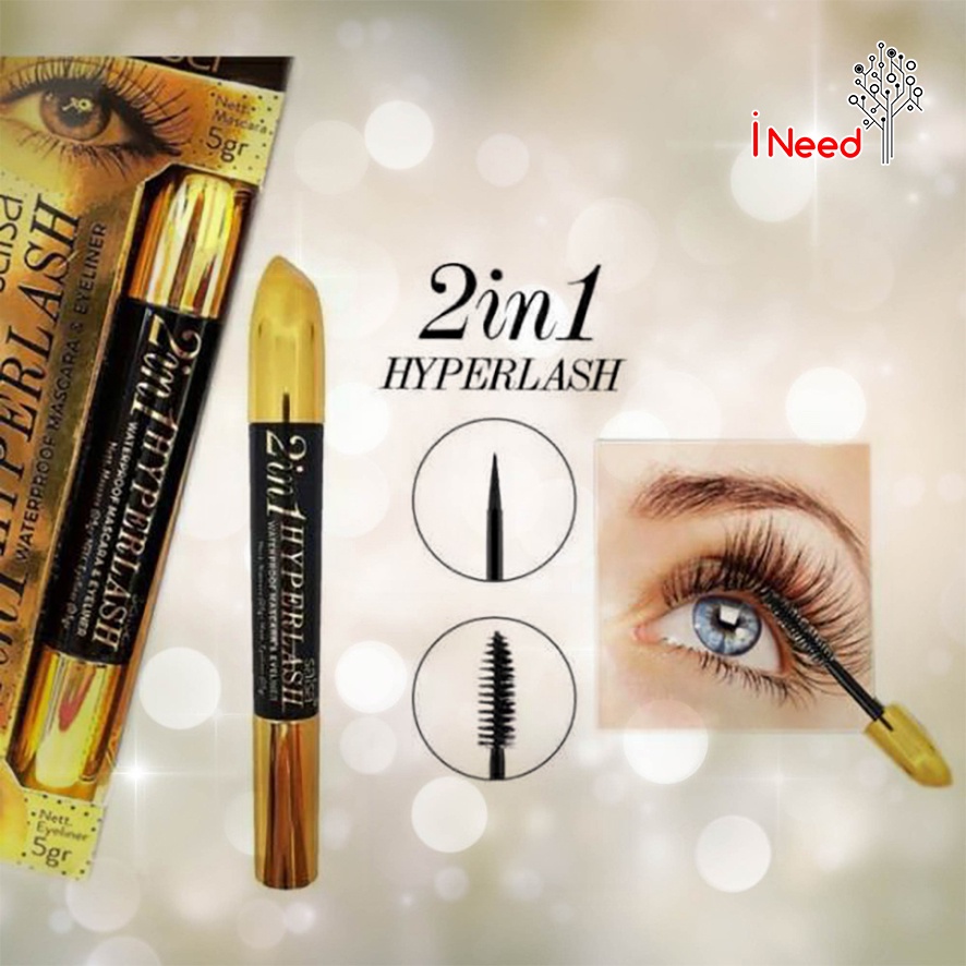 (INEED) (BPOM) SALSA 2 IN 1 HYPERLASH MASCARA / SALSA MASTER EYELINER BOLD