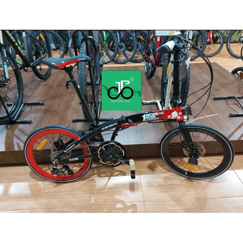 Sepeda Lipat 20" Element Ecosmo 10 speed Sumpah Pemuda