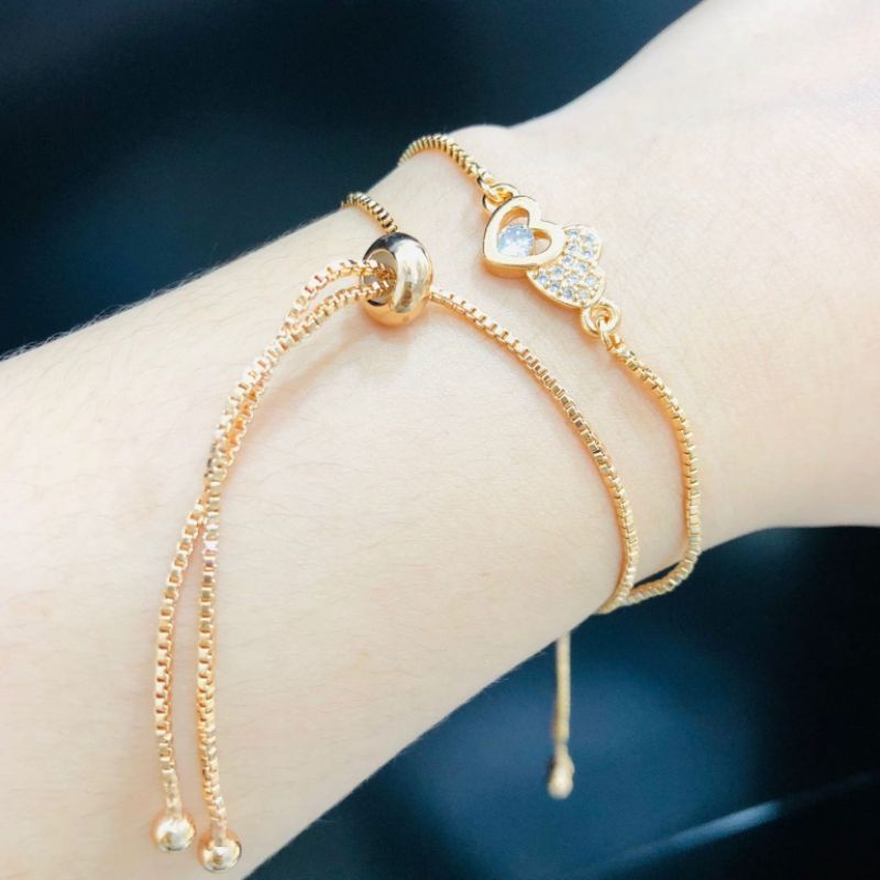 Gelang serut xuping lapis emas aksesoris fashion