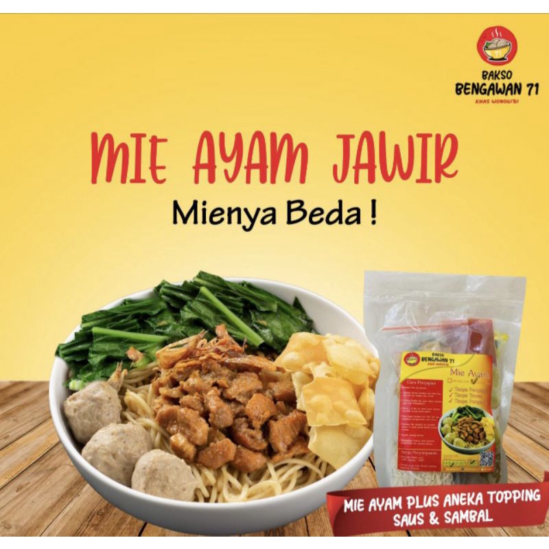 

Mie Ayam Jawir Frozen Khas Bengawan Tanpa Formalin Siap Santap